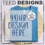 DTF Sales Graphic for Teed Designs - ashirt mockup and text that reads, Your Design Here.