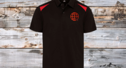 TheTeeds.com website is under construction post image.. a Dickie's Polo shirt with a graphic of a globe and a computer mouse pointer.