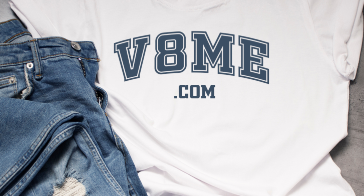 v8me.com domain for sale page mockup